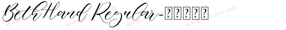 BethHand Regular字体转换